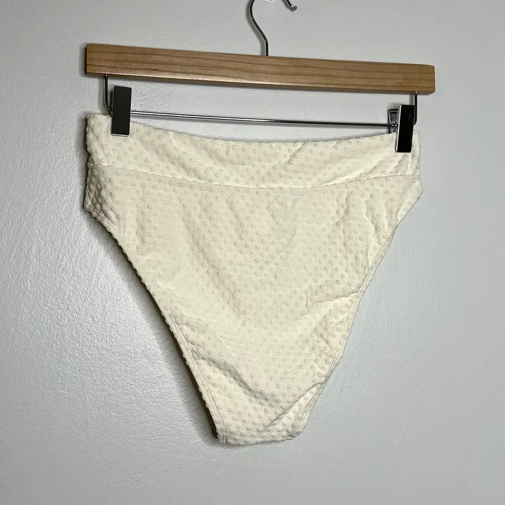 Cupshe Dot Textured High Waisted Bikini